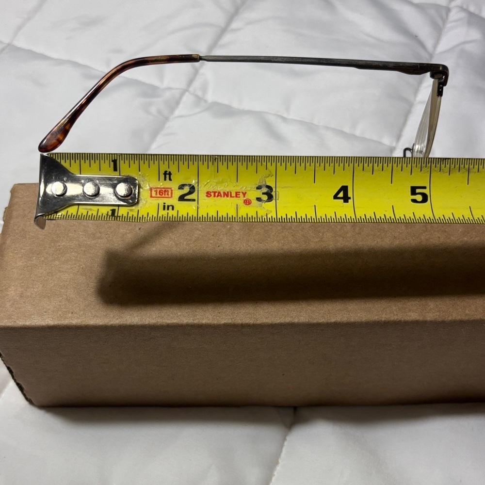 Vintage Nino Balli Gold Half Rim
Oval Eyeglasses with Sunglasses Clips - Picture 8 of 10